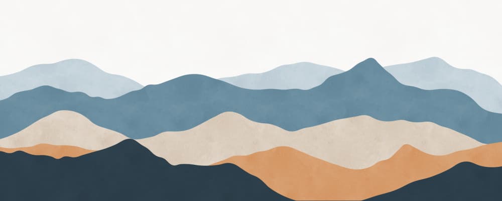 Minimalist Mountain Layers by Vitor Costa — canvas wall art