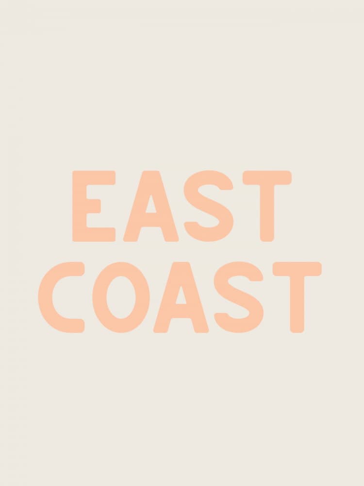 East Coast Typography by Jolly and Dash — canvas wall art