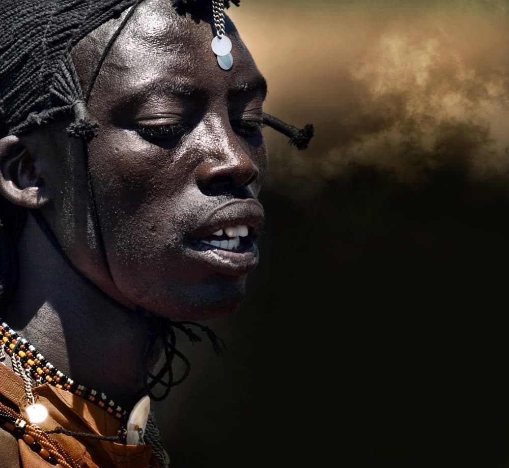 African Man Cultural Portrait by Piet Flour — canvas wall art