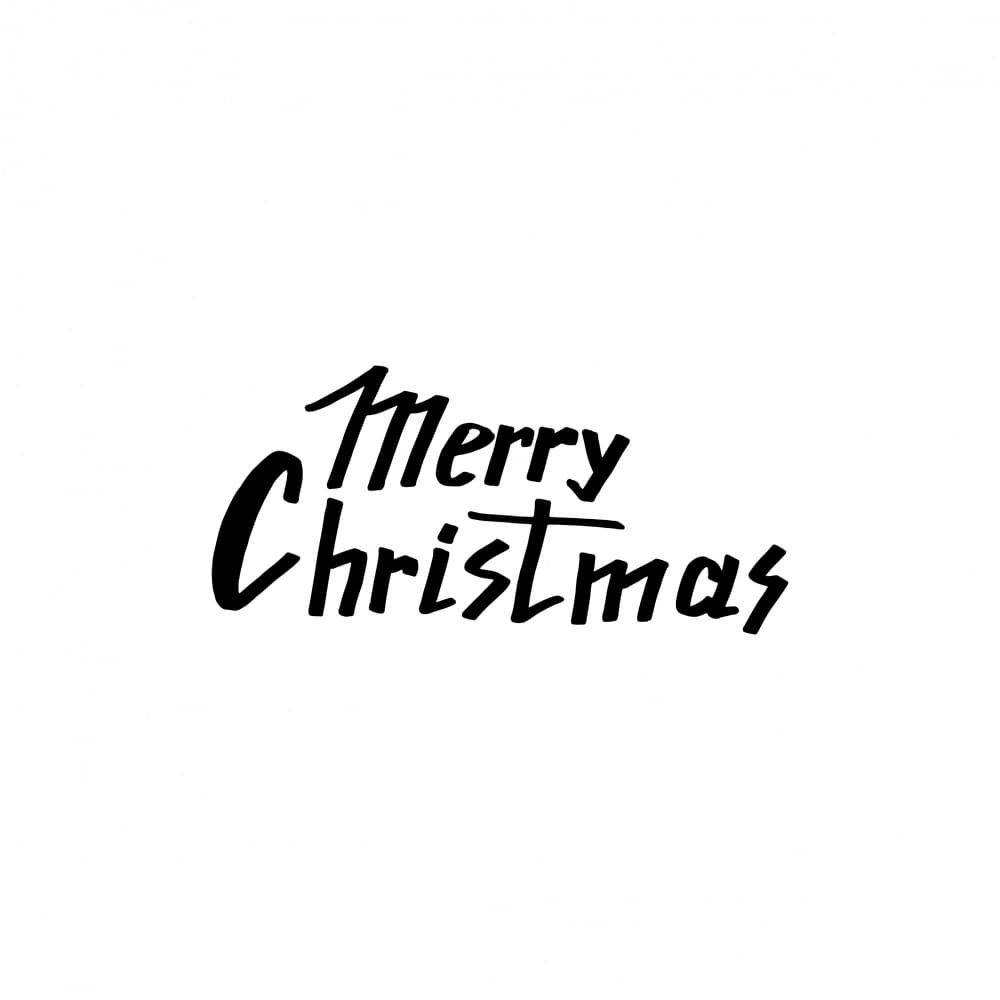 Merry Christmas Lettering by Marika Barsrsind — canvas wall art