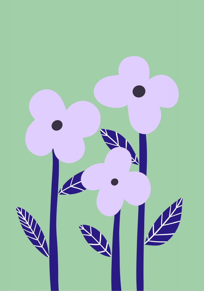 Violet Blossoms by Athene Fritsch — canvas wall art