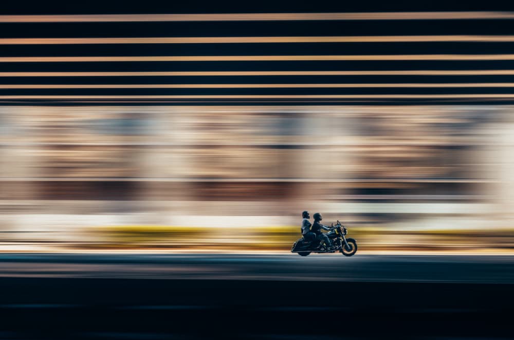Motorcycle Motion Blur by Yuzo Fujii — canvas wall art