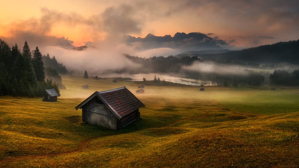Bavarian morning by Tomasz Rojek — canvas wall art