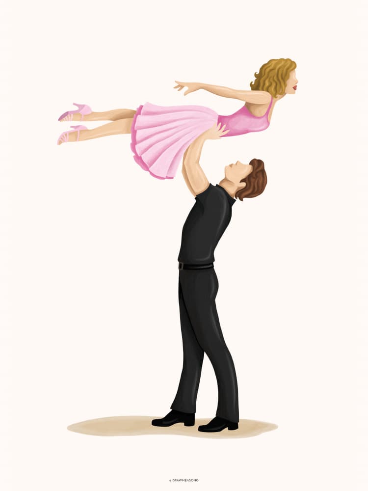 Dancing Couple Lift by Nour Tohme — canvas wall art