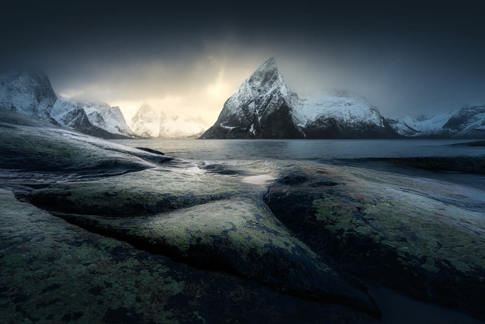 Dramatic Fjord Landscape by Jan Palla — canvas wall art