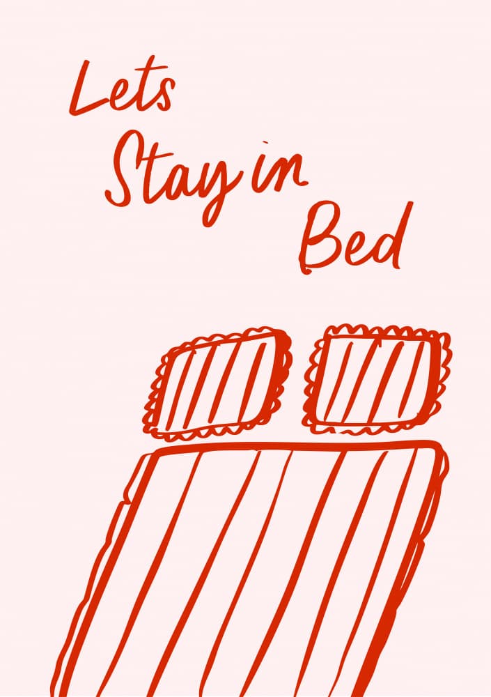 Lets Stay In Bed by Sudevi Sen — canvas wall art