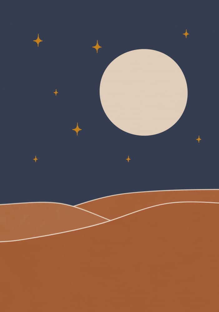 Moonlit Desert Dunes by Natasha Playell — canvas wall art