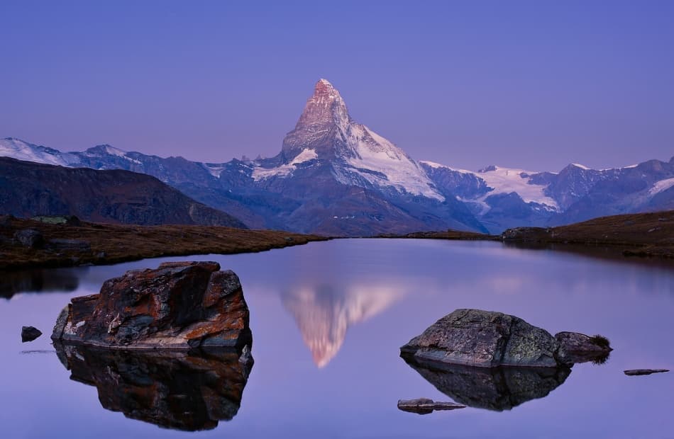 Matterhorn Twilight Reflection by Krzysztof Mierzejewski — canvas wall art