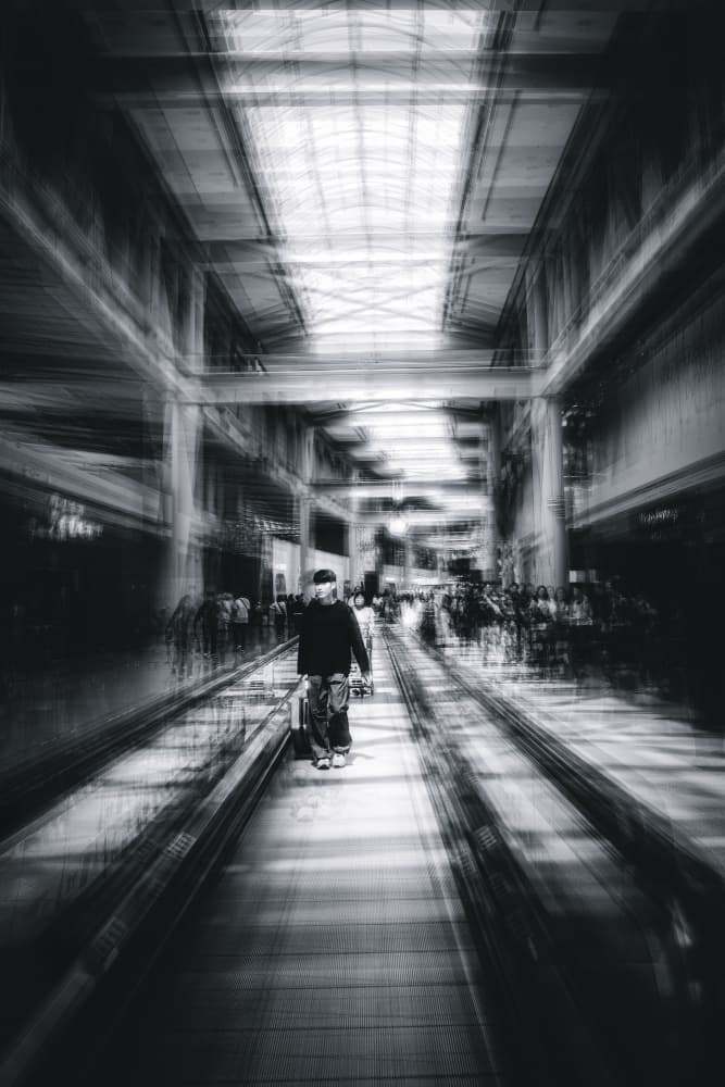 Lone Traveler Speeding by Wanjae Choi — canvas wall art