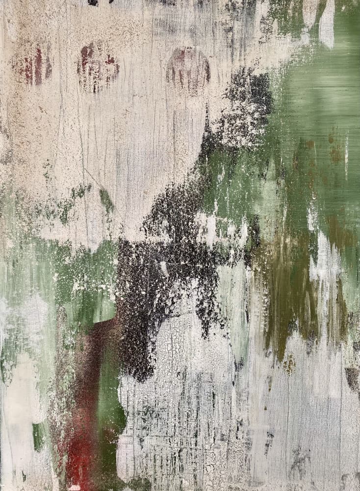 Weathered Green Texture by Berit Pihl — canvas wall art