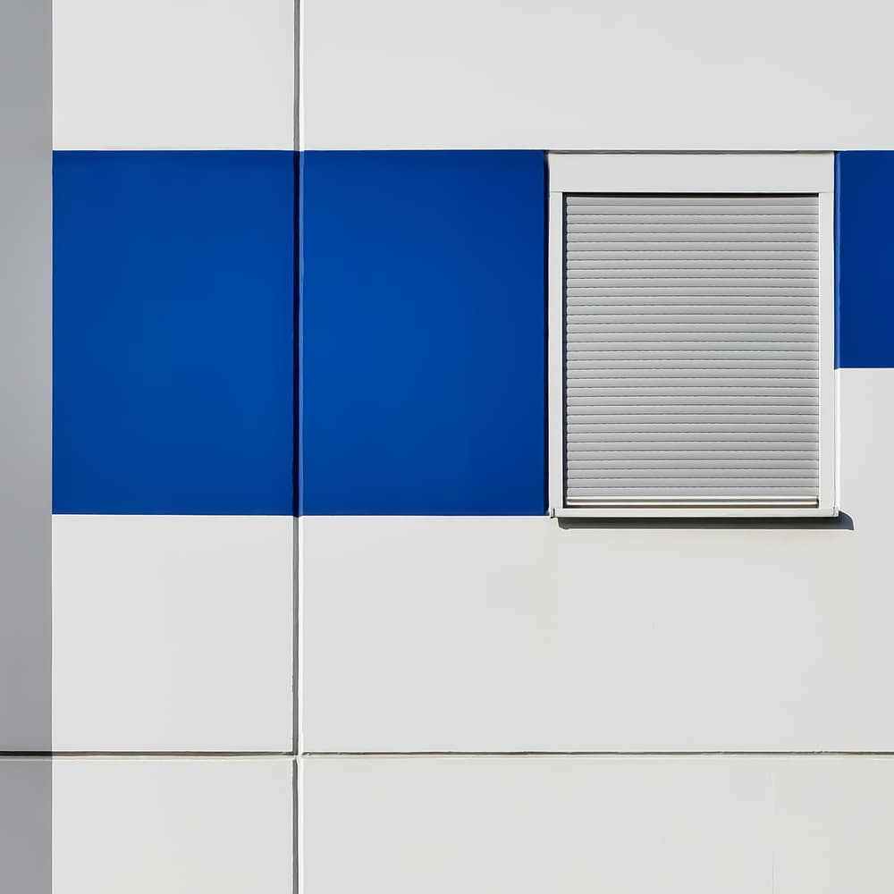Modern Blue Facade by Markus Auerbach — canvas wall art