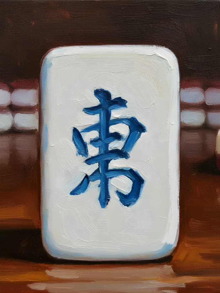 Mahjong Tile Still Life by HUGO — canvas wall art