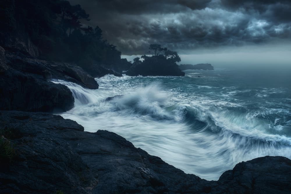 Dramatic Ocean Waves by Paolo Lazzarotti — canvas wall art