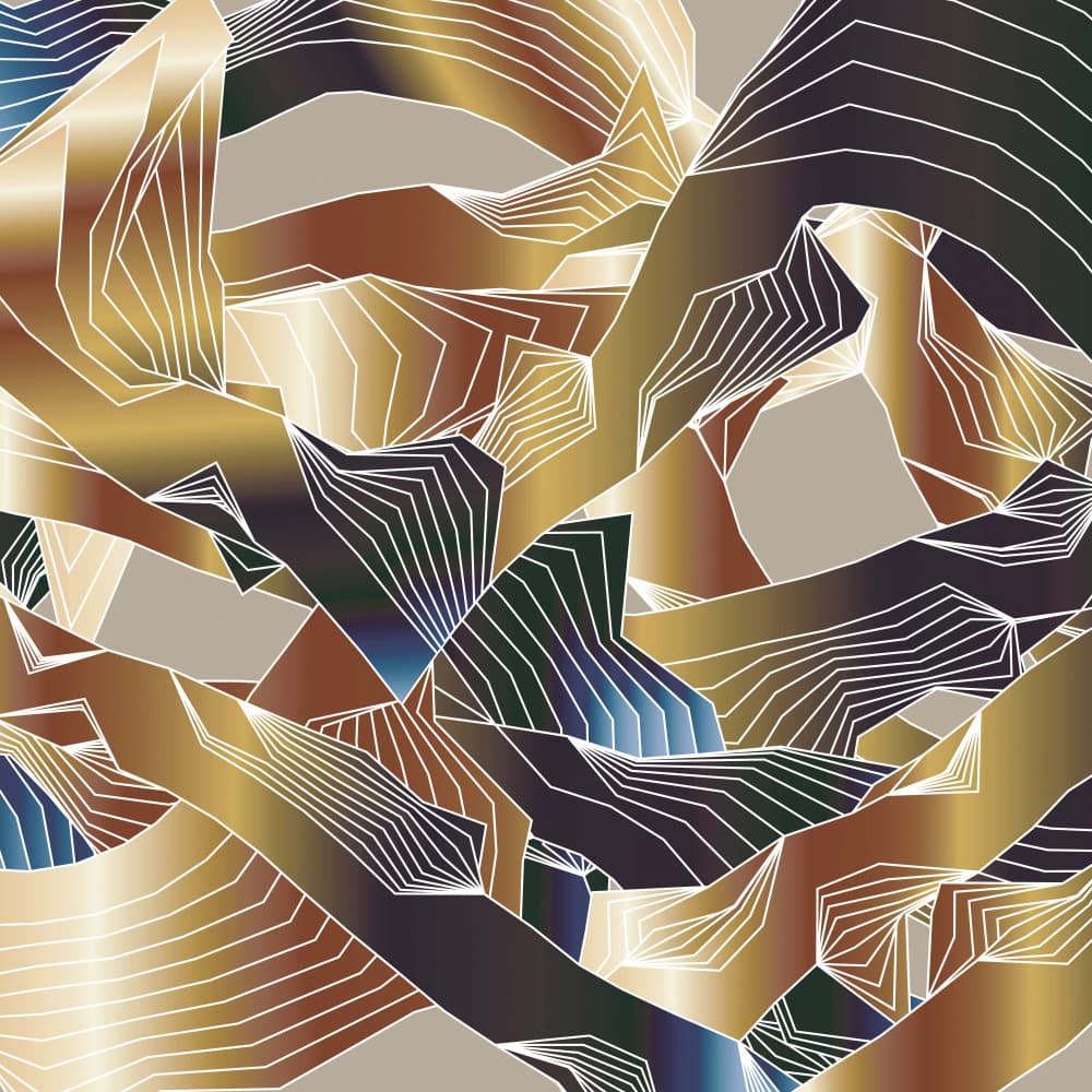 Golden Abstract Landscape by Angelo Cerantola — canvas wall art