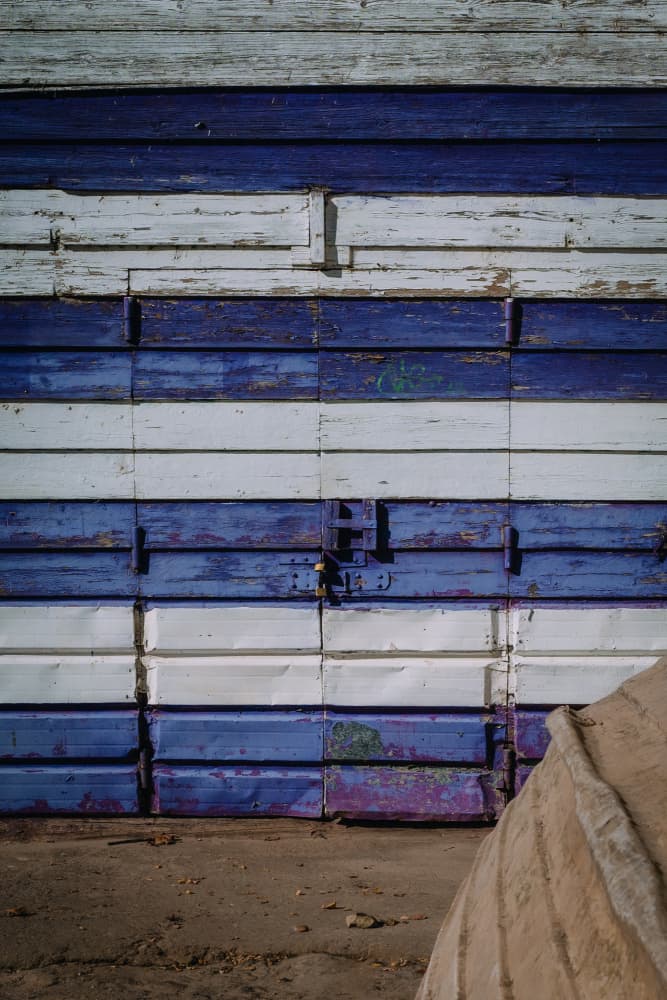 Weathered Blue Stripes by Aimee Giles — canvas wall art