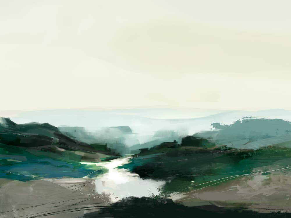 Highland View by Dan Hobday — canvas wall art