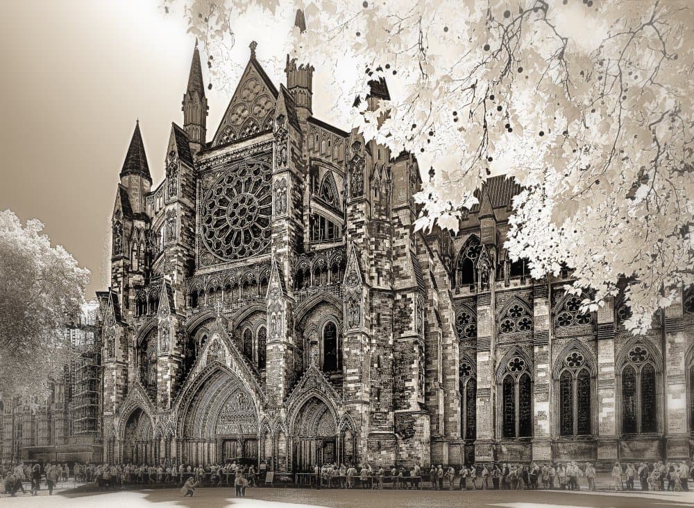 Majestic Gothic Cathedral by Jörg Zimmermann — canvas wall art