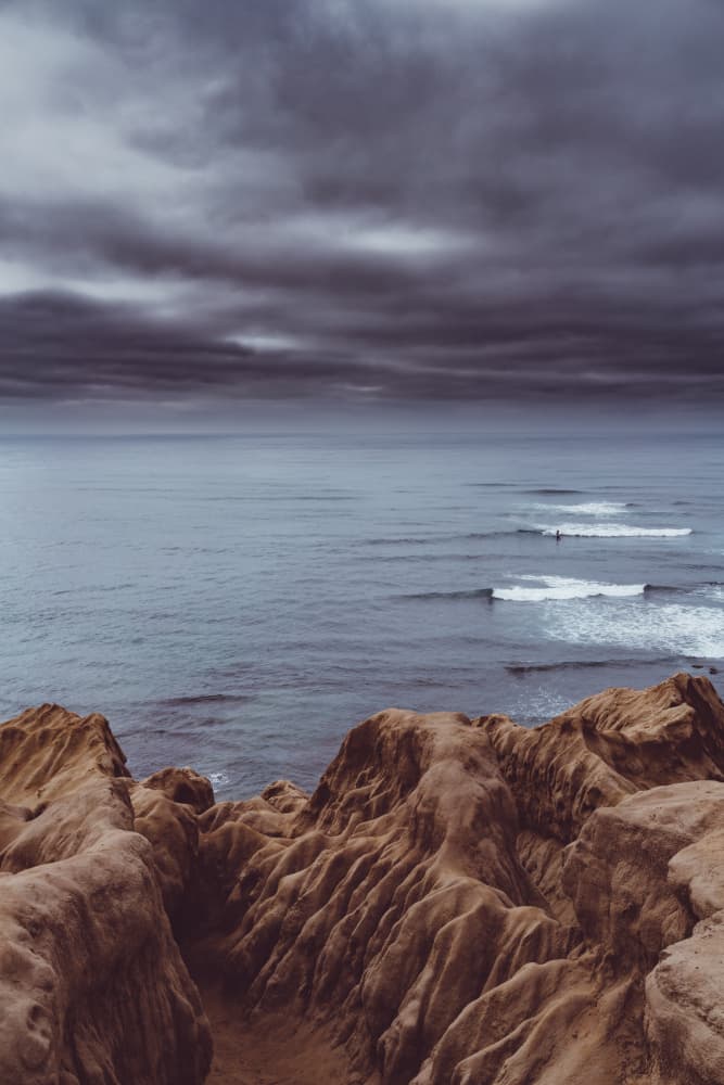 Moody Ocean Cliffs by Bethany Young — canvas wall art