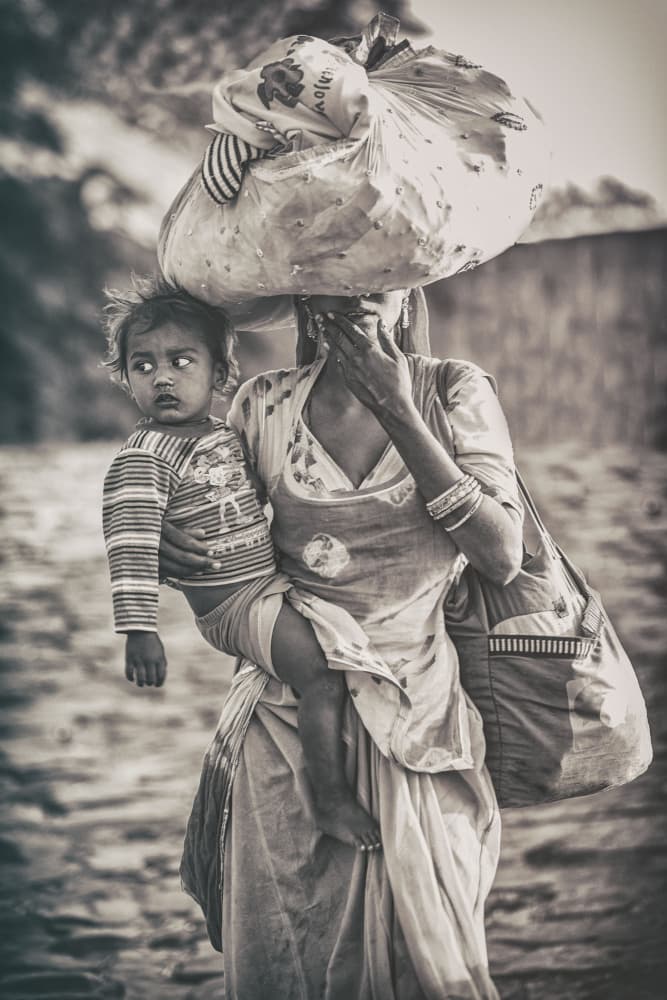 Mother Child Journey by Milton Louiz — canvas wall art