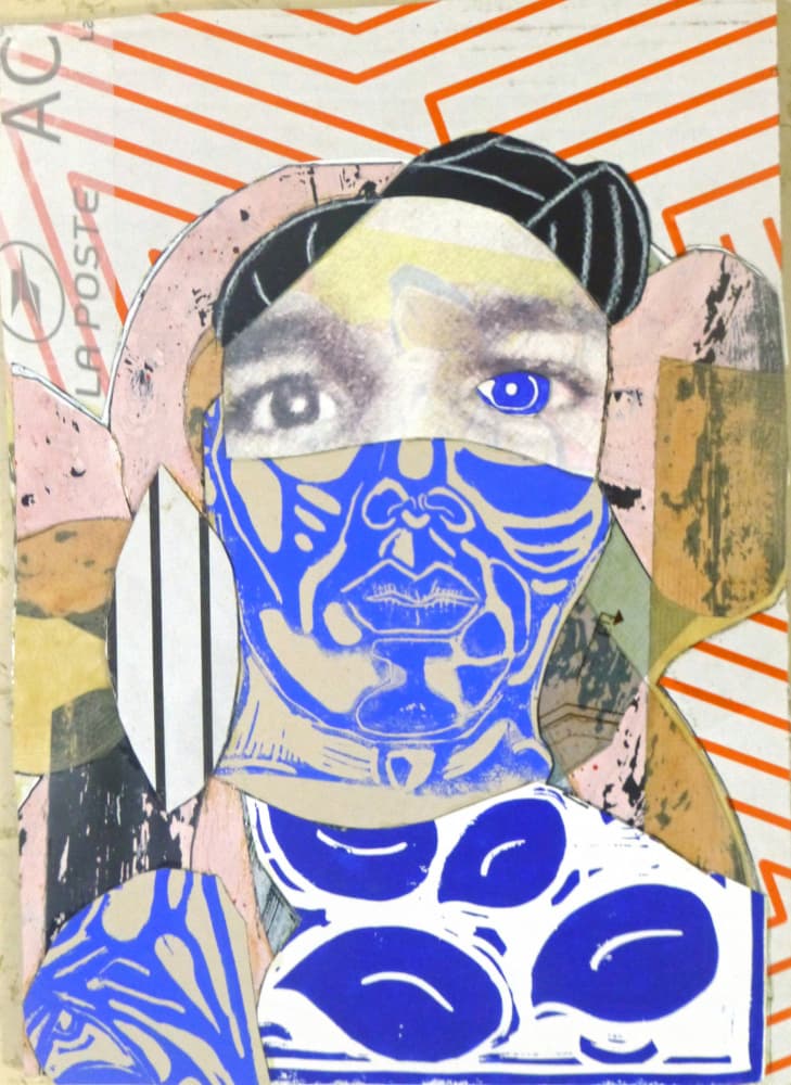 Blue Urban Portrait by Pascal Marlin — canvas wall art