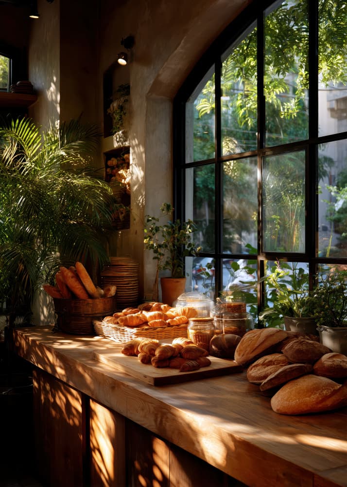 Fresh Bakery Sunlight by Justyna Jaszke — canvas wall art
