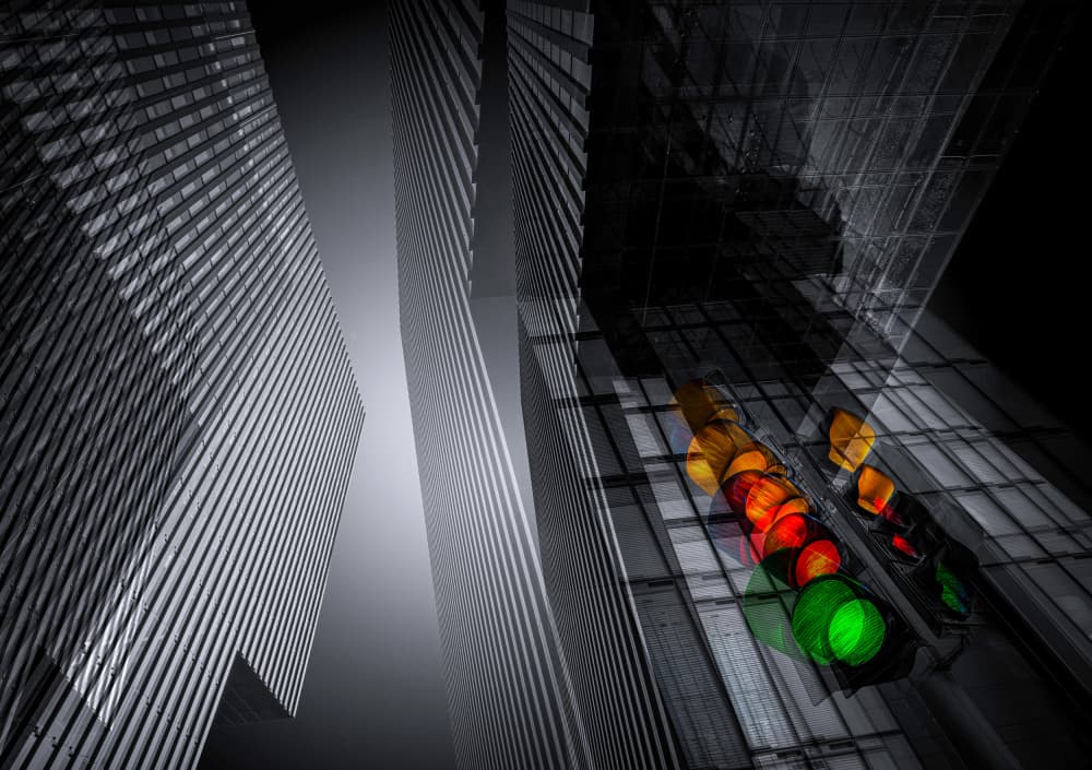 Modern City Signals by Roland M Schwerdtfeger — canvas wall art