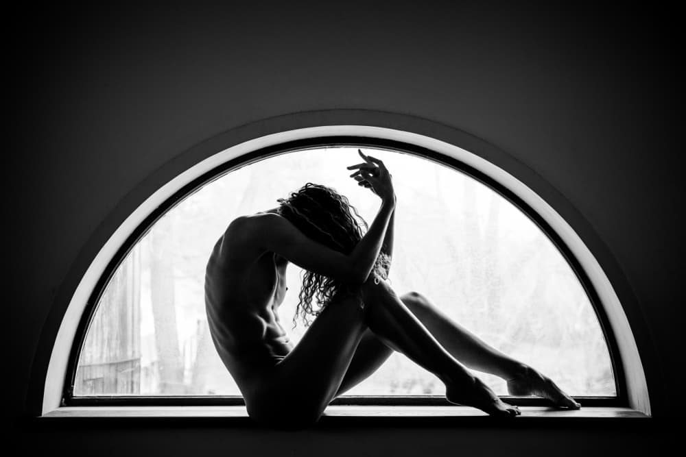 Intimate Window Silhouette by JAE — canvas wall art