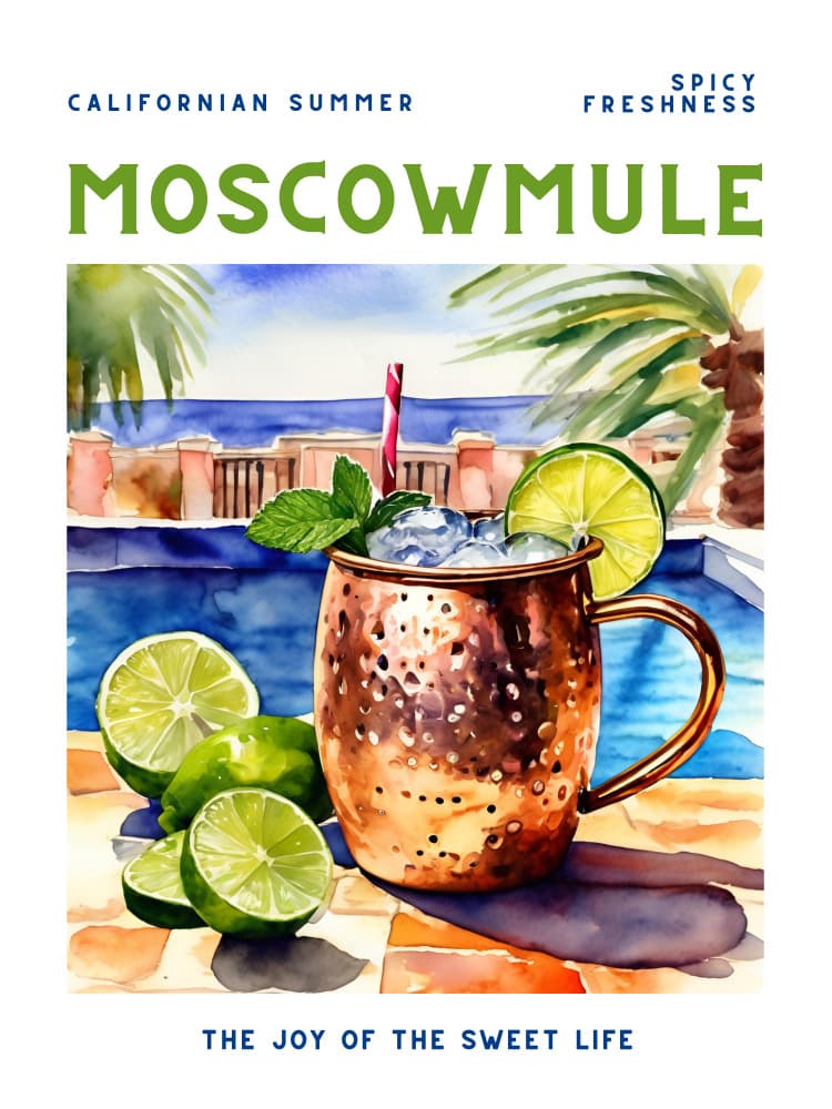 Moscow Mule Poolside by Ohkimiko — canvas wall art