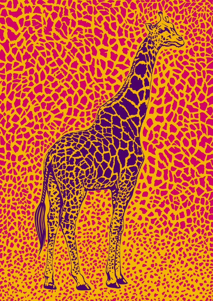 Pop Art Giraffe by Carlo Kaminski — canvas wall art