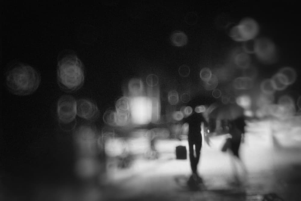 Blurred Night City Walk by Teruhiko Tsuchida — canvas wall art