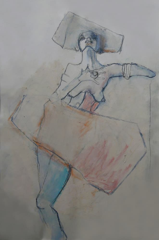 Dynamic Fashion Figure by Doris Schmitz — canvas wall art