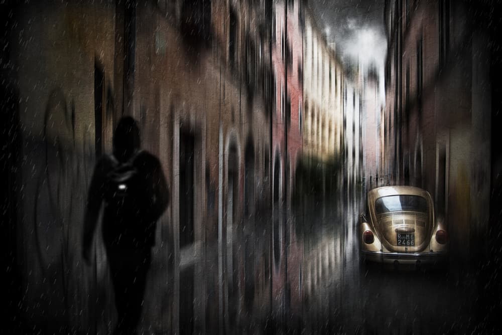 Rainy Street Beetle by Nicodemo Quaglia — canvas wall art