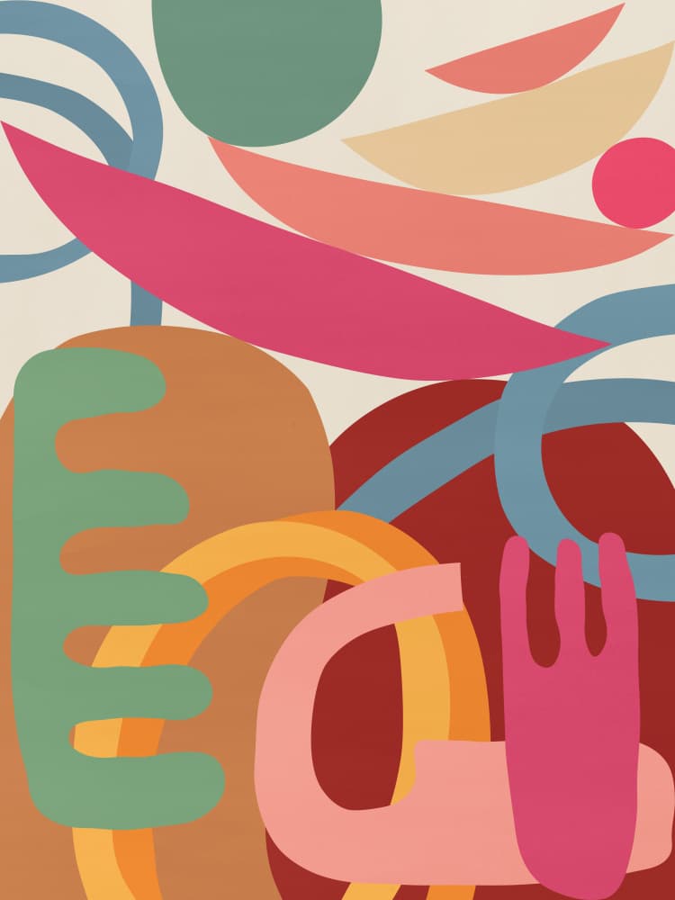 Vibrant Organic Forms by Vitor Costa — canvas wall art