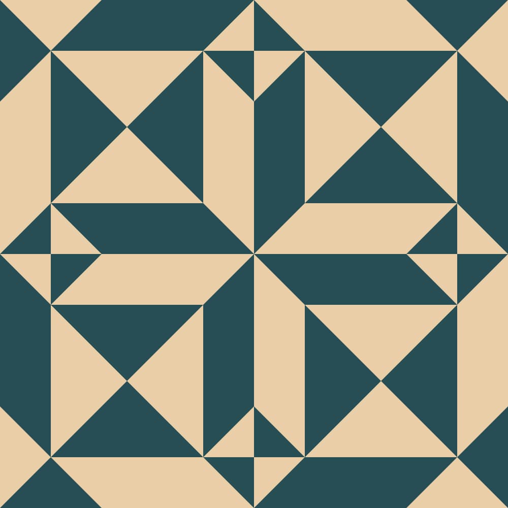 Teal Geometric Block Pattern