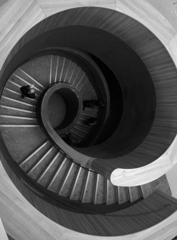 Modern Spiral Staircase by Iris Resch — canvas wall art