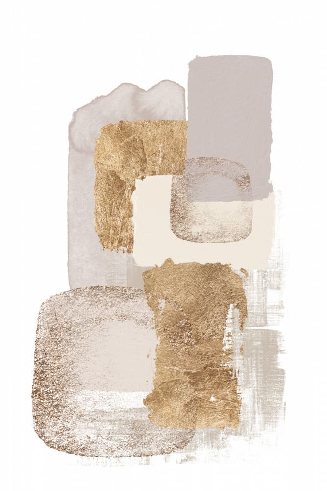 Gilded Abstract Shapes by Sally Ann Moss — canvas wall art