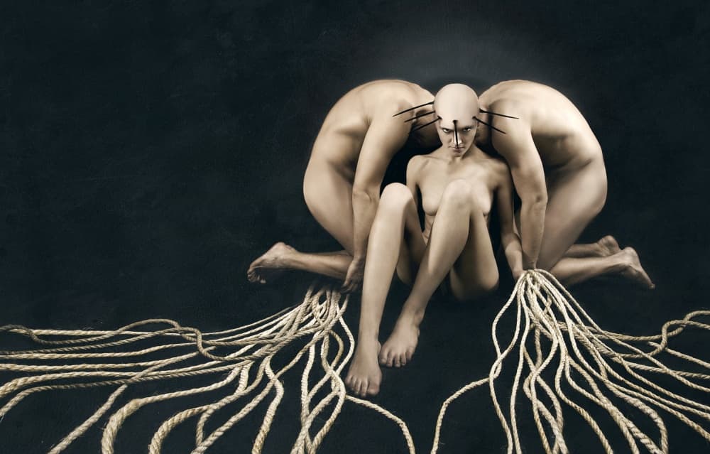 Spiked Human Connection by Angelina Goncharova — canvas wall art