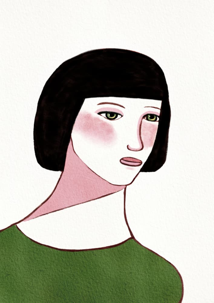 Woman in Green by Sharyn Bursic — canvas wall art