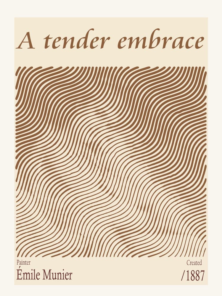 Tender Abstract Embrace by Doa Project — canvas wall art
