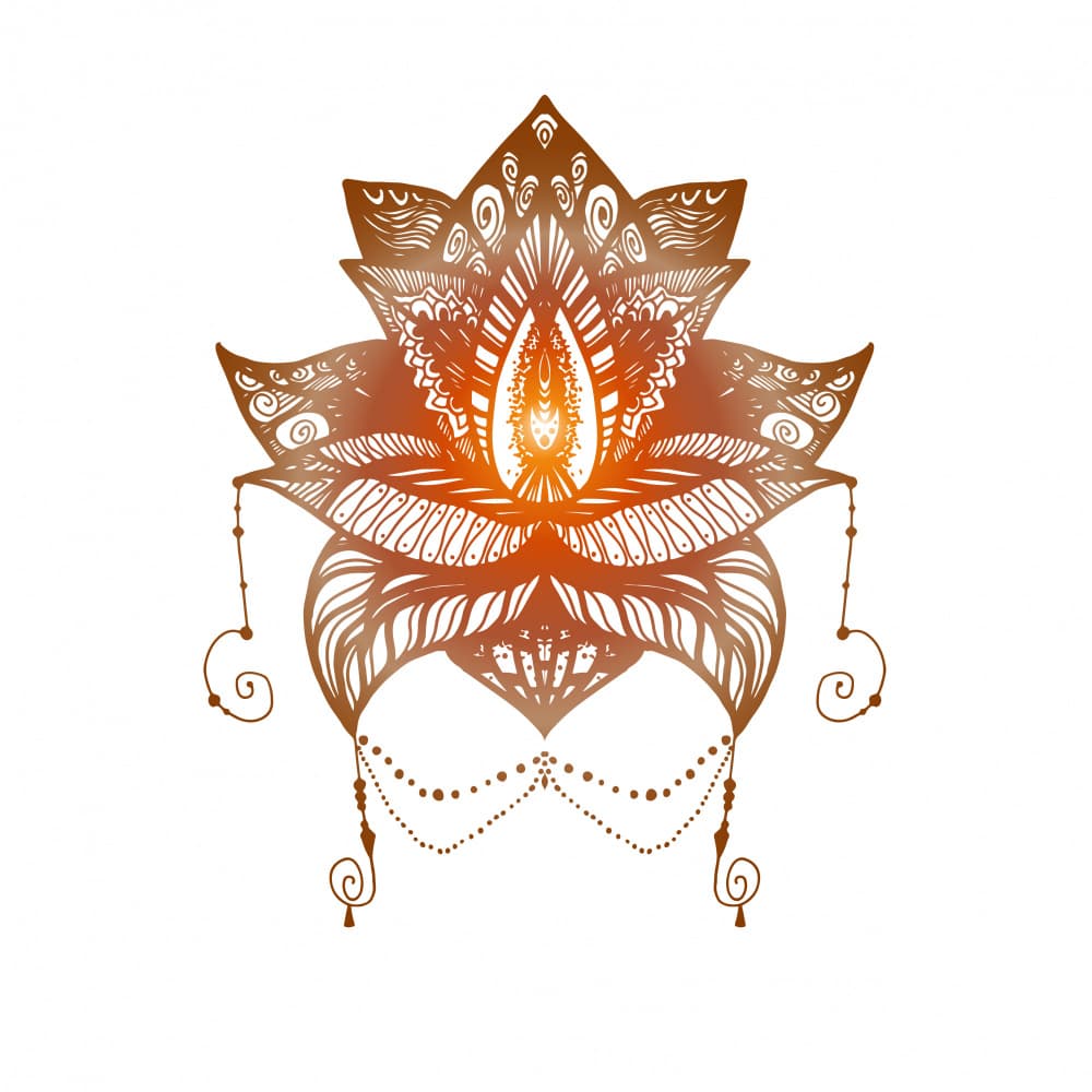Glowing Lotus Mandala by Marika Barsrsind — canvas wall art