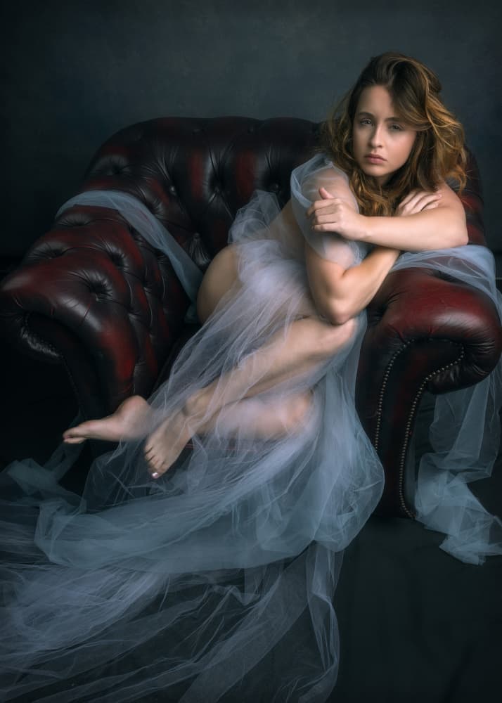 **Pensive Woman Draped** by Deming W — canvas wall art