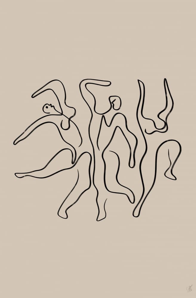 Rhythmic Dance Forms by Anne-Marie Volfova — canvas wall art