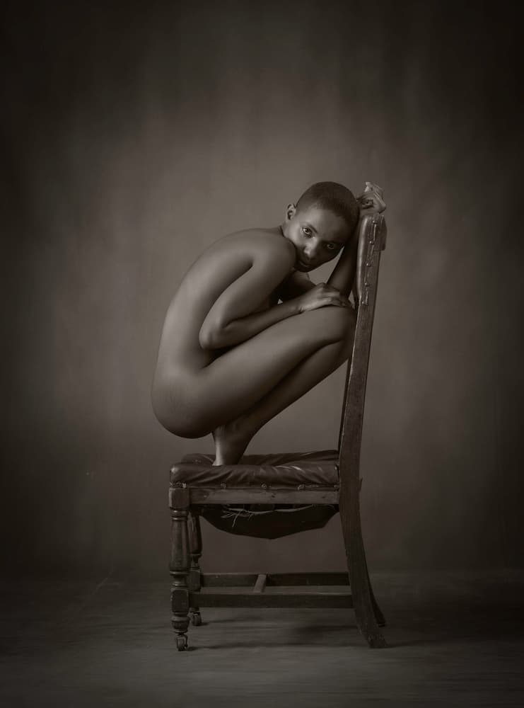 Elegant Seated Nude by Catchlight Studio — canvas wall art