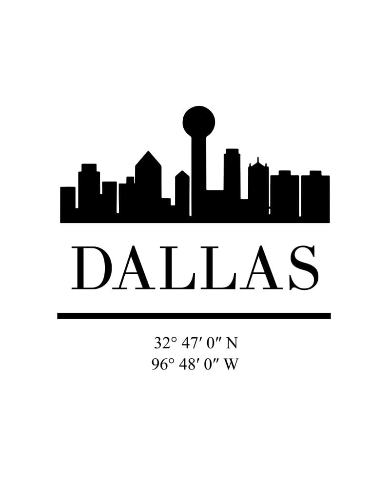 Dallas Texas Skyline by Emiliano Deificus — canvas wall art