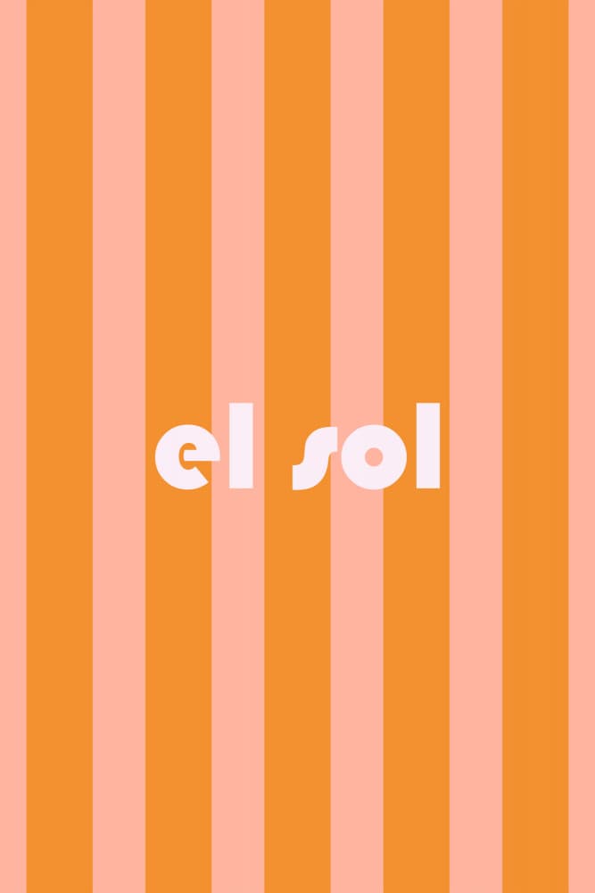 El Sol Sun Stripes by Karen Menzenbach — canvas wall art