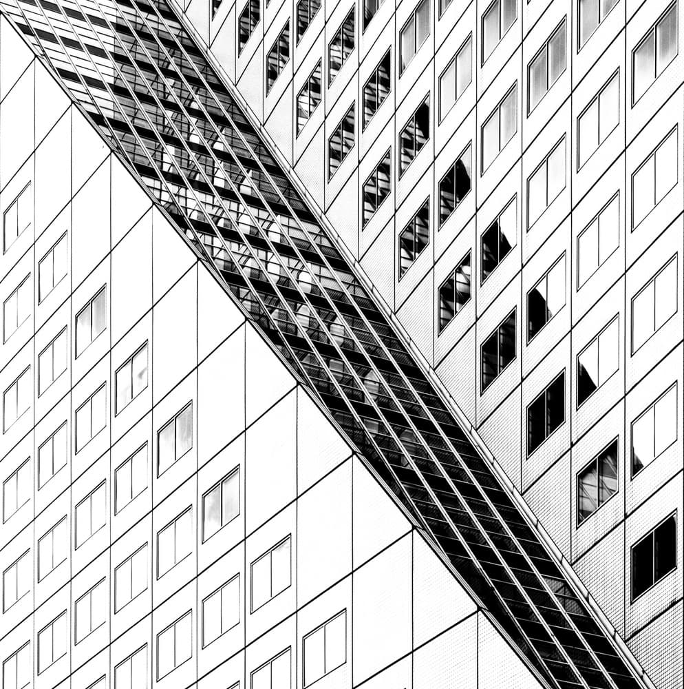 Modern Facade Geometry by Harry Verschelden — canvas wall art