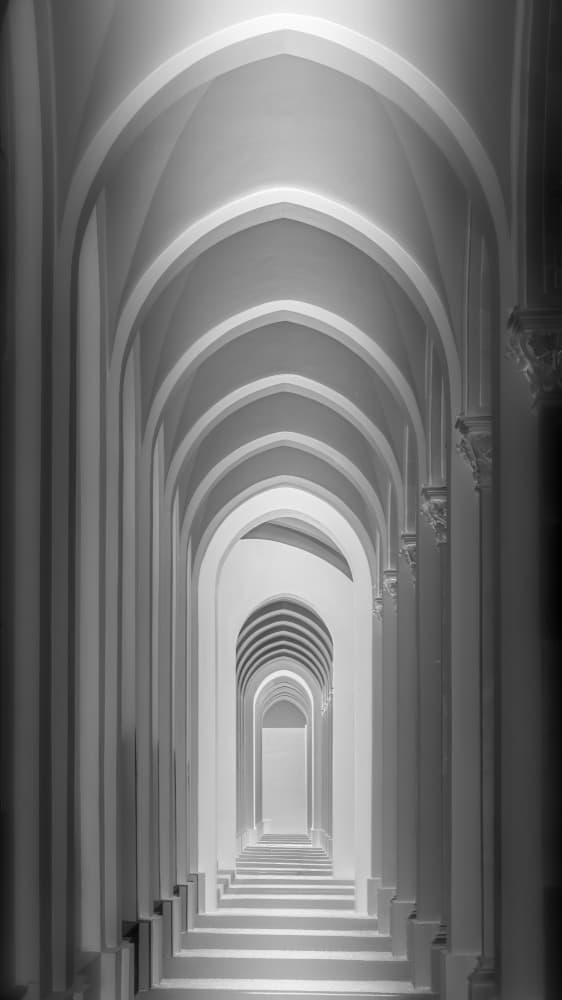 Converging Arches Perspective by Andy Dauer — canvas wall art