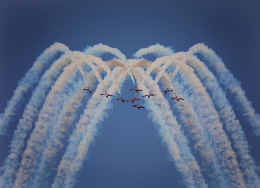 Aerial Sky Show by Molly Fu APA — canvas wall art