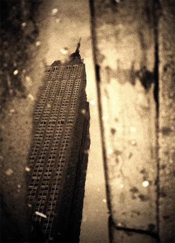 Skyscraper Puddle Reflection by Fulvio Pellegrini — canvas wall art