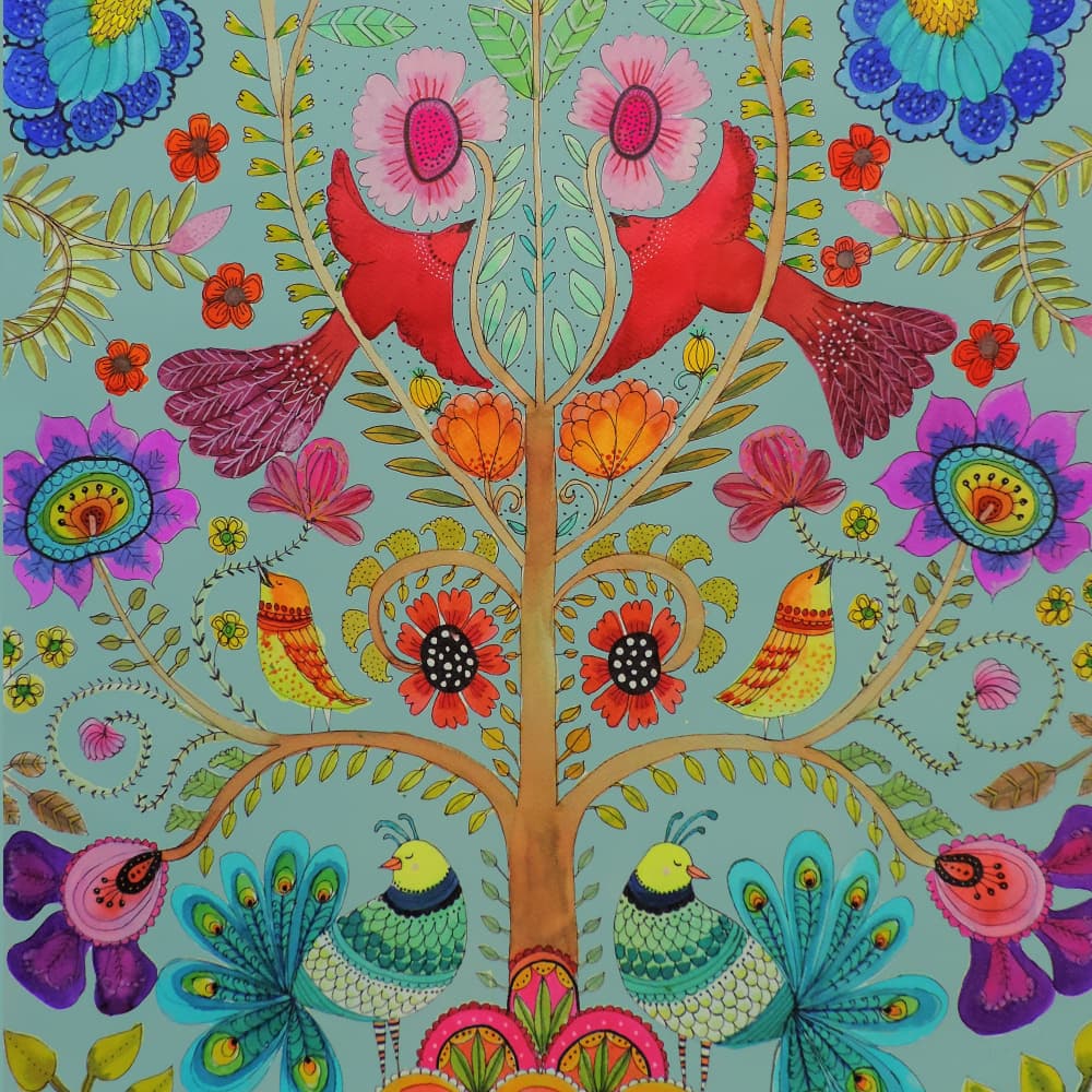 Whimsical Tree of Life by Sylvie Demers — canvas wall art